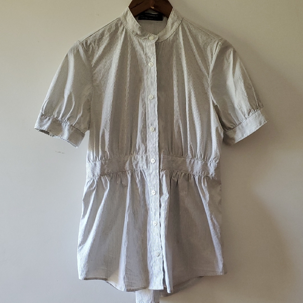 Club Monaco - Striped Button-Up Blouse